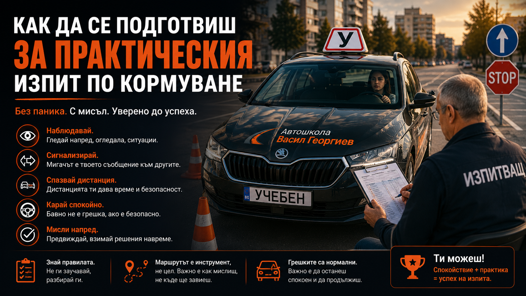 Как да се подготвиш за практическия изпит по кормуване без паника